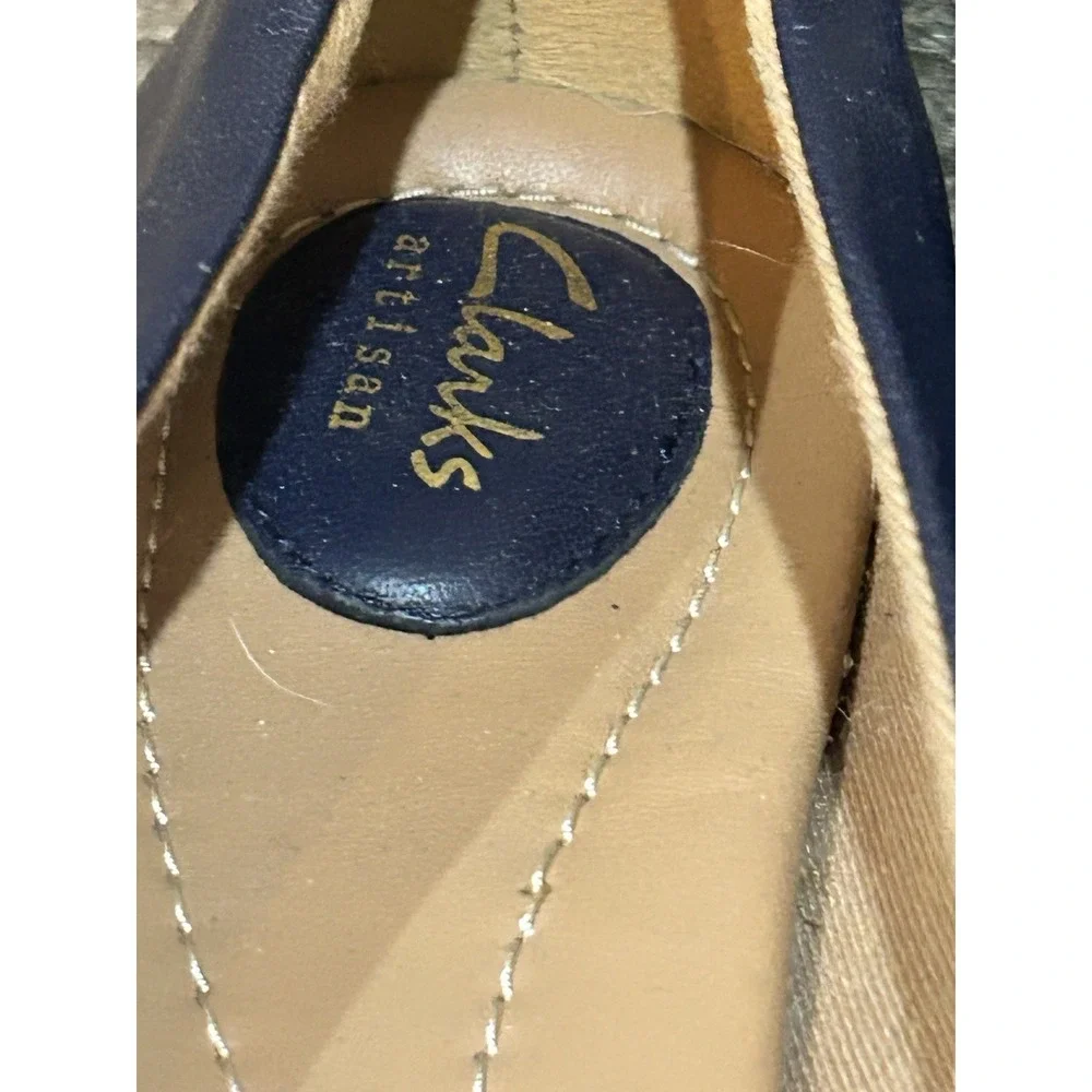 Clark Artisan Womens Size 9.5‎ Black/Teal Textures Slip On Loafer Dress Shoes